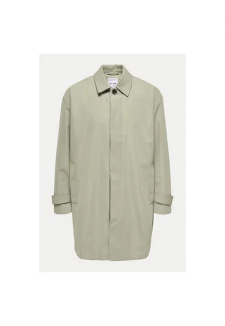 Мъжки тренчкот -  304493430 - Полиестер - Бежов - Бежов