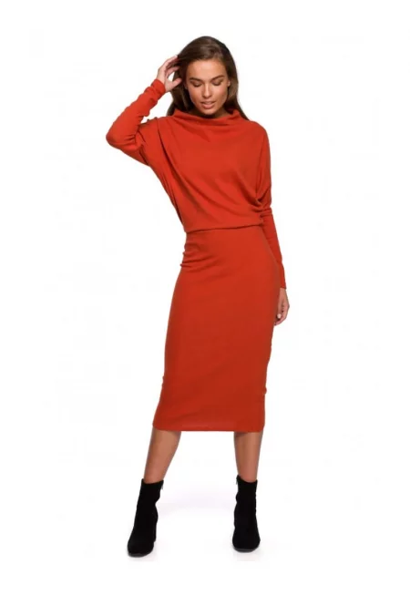 Миди рокля - стил - памук