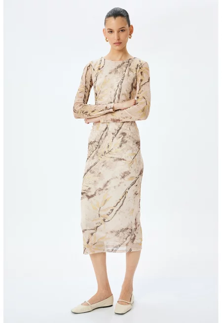 Мрежеста миди рокля