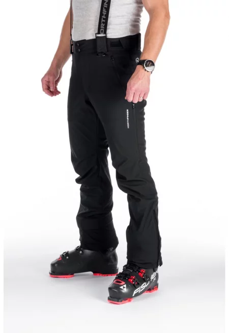 Непромокаем ски панталон с регулируеми тиранти - Черен