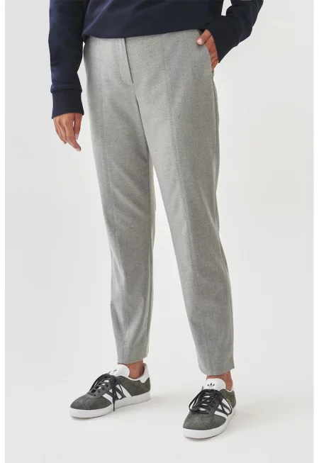 Официален панталон с джобове встрани - Светло сив