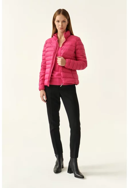 Олекотено яке с цип - Фуксия