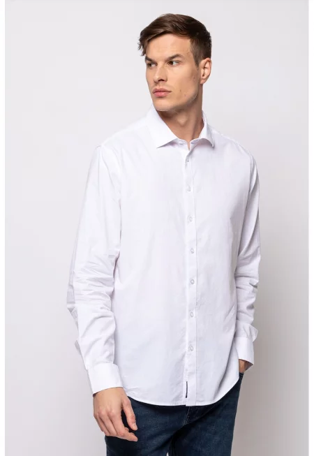 Памучна риза Read - Бял