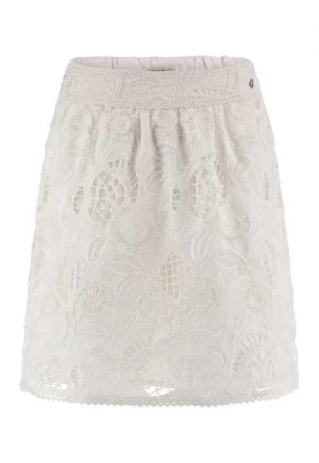 Памучна риза с висока талия - Светлосин