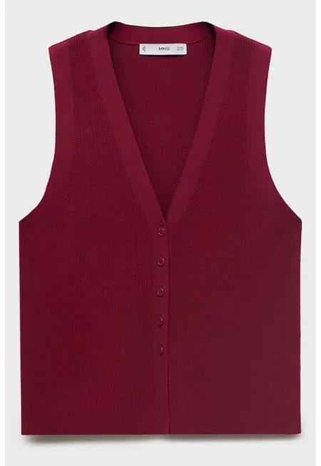 Плетен елек с копчета