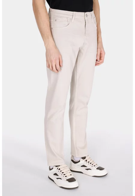 Прави дънки с ниска талия - Слонова кост