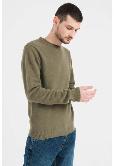 Пуловер Karl с вълна и овално деколте