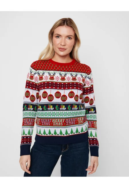 Пуловер Reindeer 2761 с десен Christmas