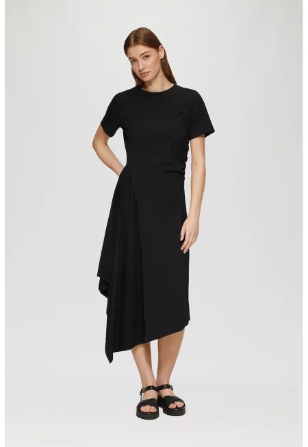 Рокля с къси ръкави - Черен