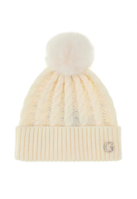 Шапка с помпон и капси