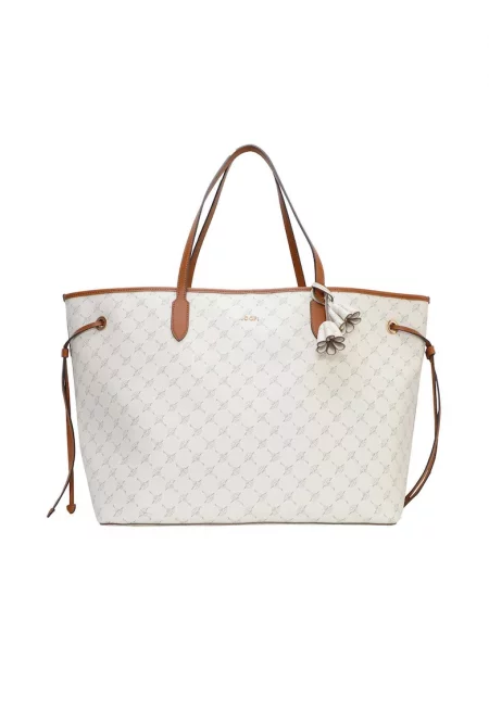 Шопинг чанта Cortina 1.0 Lara от еко кожа - Бял/Кафяв