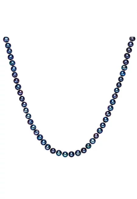 Синя перлена огърлица - 90 CM