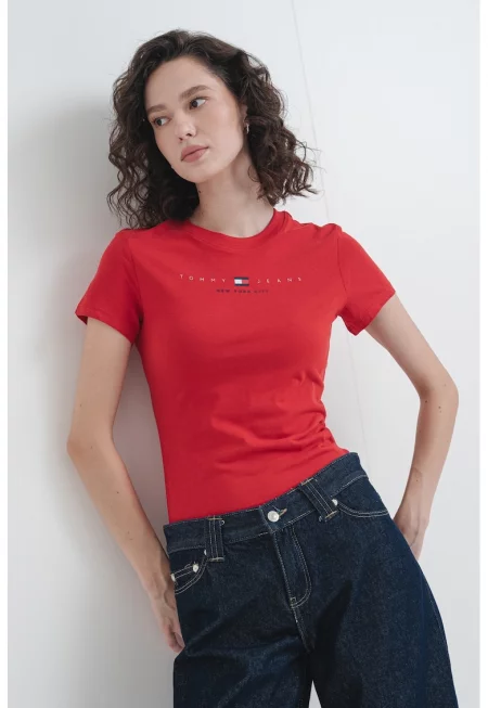 Слим памучна тениска