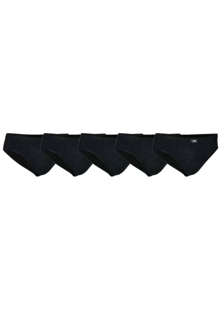 Слипове с лого - 5 чифта - Черен