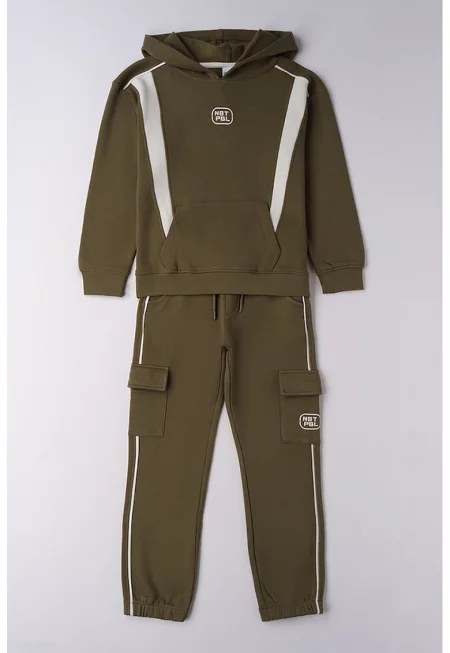 Спортен екип с худи с надпис