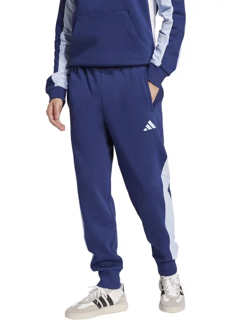 Спортен панталон с памук с джобове - Индигово синьо