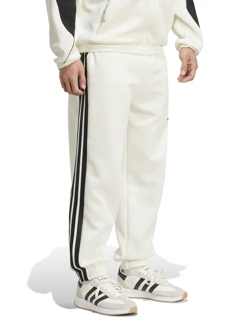 Спортен панталон Stadium с връзка и лого - Избеляло черно/Бял
