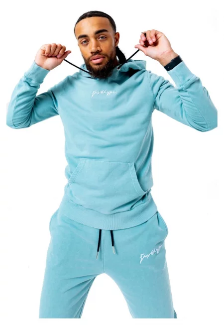 Суитшърт с качулка  Acid Wash Hoody TWLR-137 - Син - Син