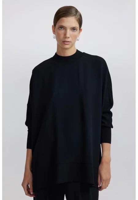 Свободна блуза - Черен