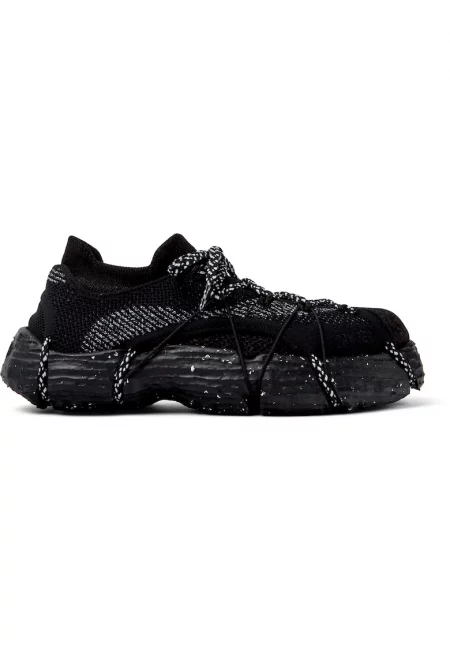 Текстилни спортни обувки Roku с връзки - Черен/Сив