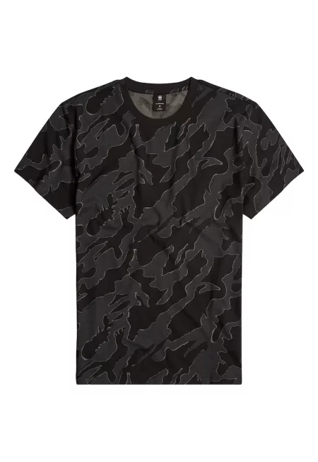 Тениска 32707 от органичен памук - Черен/Сив