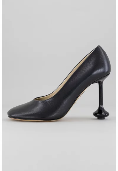 Toy Leather Pumps With Sculptural Heel