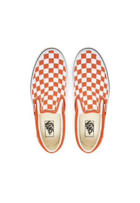 Унисекс кецове -  текстил - бял/оранжев