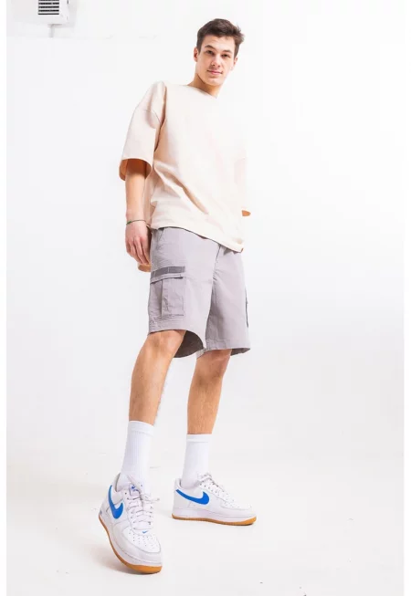 Унисекс шорти с джобове - Светло сив