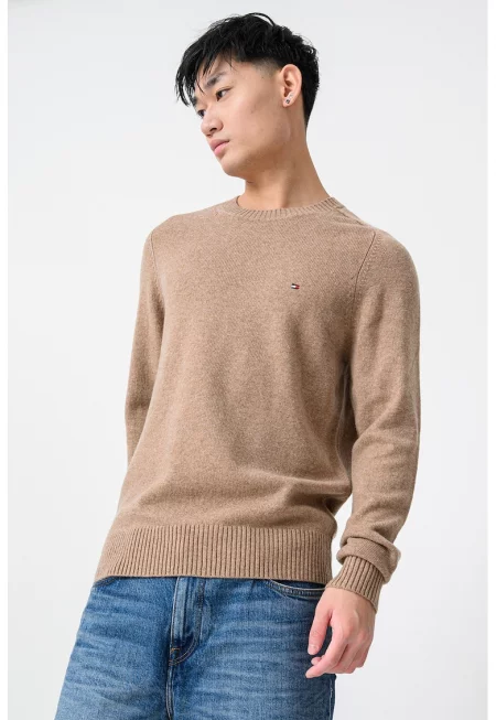 Вълнен пуловер с лого