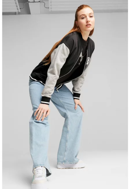 Яке бомбър Squad с цип и паднали ръкави