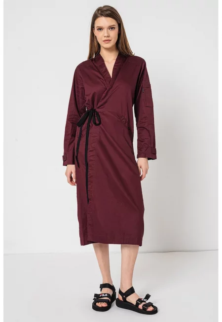 Застъпена памучна рокля