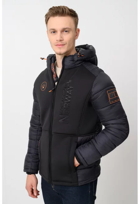 Зимно яке Bafare с качулка - Черен