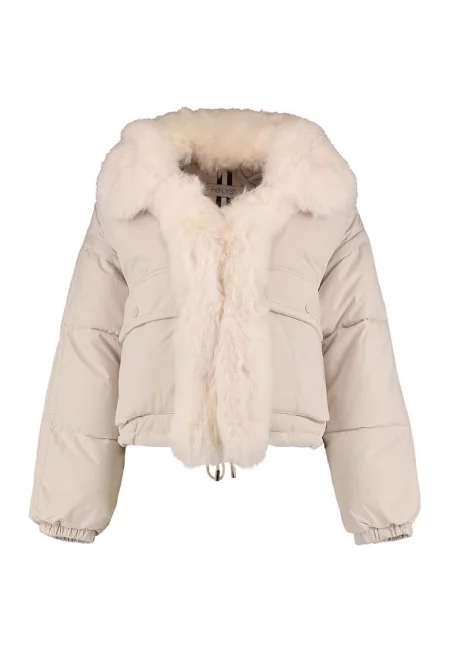 Зимно яке с еко пух - Слонова кост