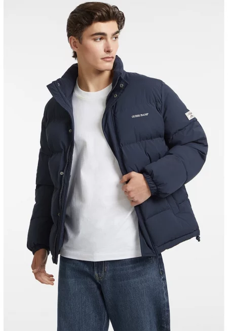 Зимно яке с висока яка - Тъмносин