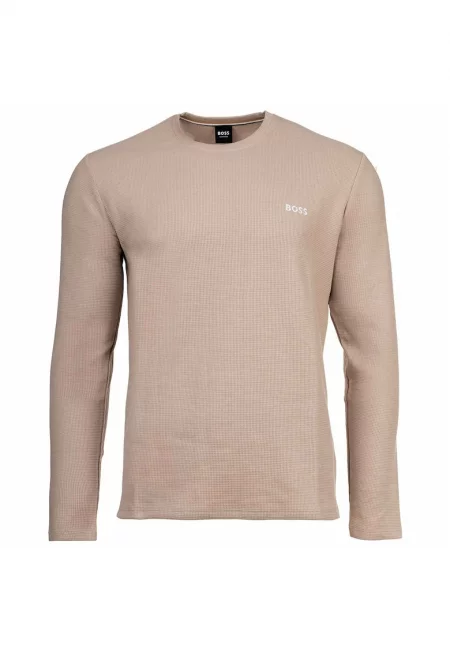 Блуза с памук с овално деколте