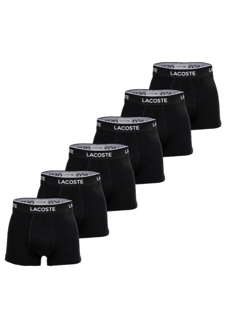 Боксерки с лого на талията - 6 чифта - Черен