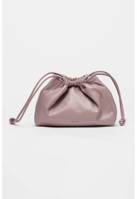 Чанта през рамо с връзка - Бледовиолетов