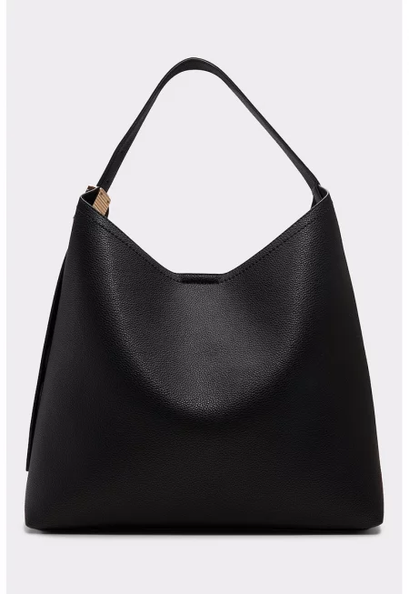 Чанта за рамо от еко кожа Paejar - Черен