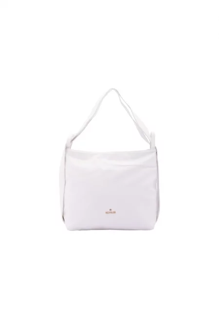 Чанта за рамо с лого - Бял
