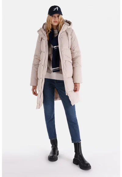 Дълго зимно яке с джобове