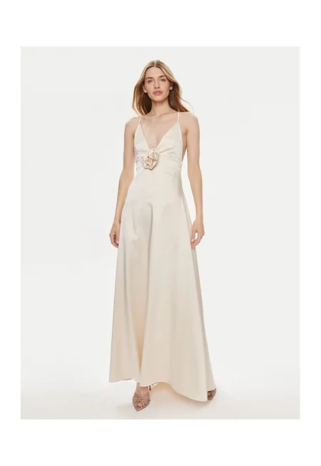 Дамска бежова контато рокля - Бежов