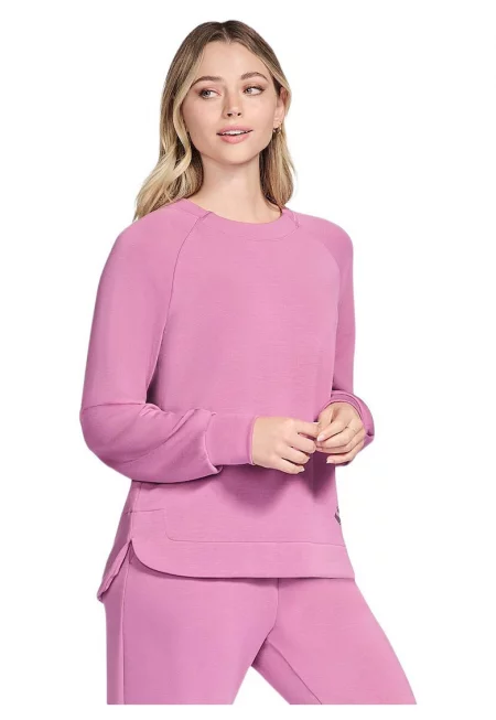Дамска блуза  SKECHLUXE Elevate Crewneck - Розово