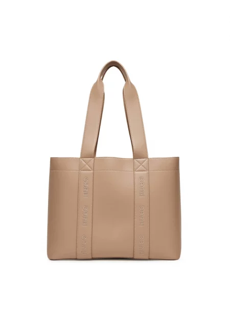 Дамска чанта  Light Pastel Brown 231 - от екологична кожа - универсални размери