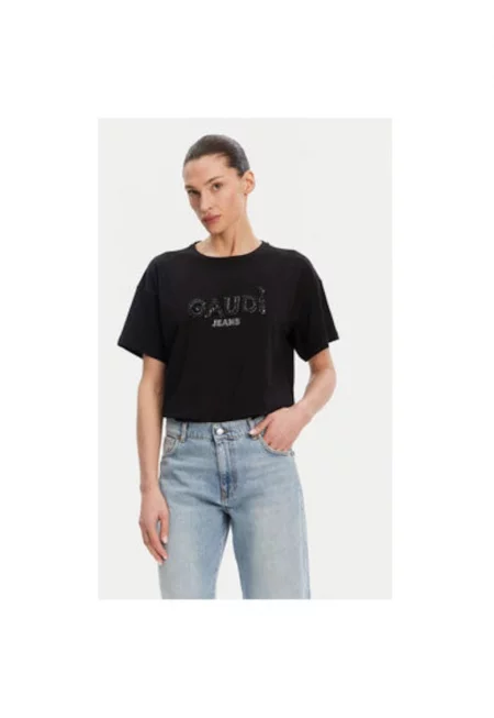 Дамска тениска  511BD64030 - Памук - Черен