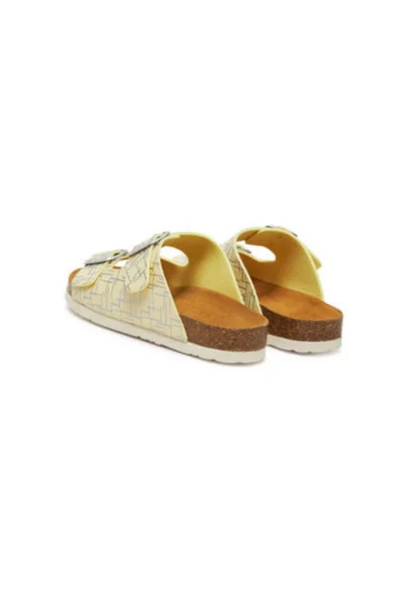 Дамски джапанки - 700703-61 -  Екокожа - Жълт