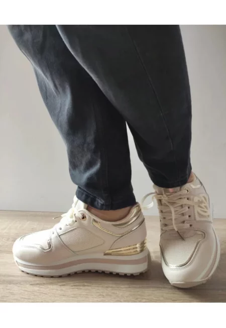 Дамски ежедневни обувки  Wsc250520-7 Бежов - Бежов - Бежов