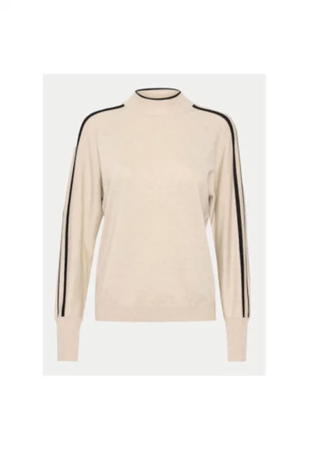 Дамски пуловер -  304752155 - Вискоза/Найлон - Бежов - Бежов