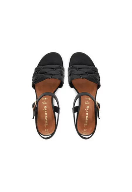 Дамски сандали - 1-28005-42 -  Естествена кожа - Черен