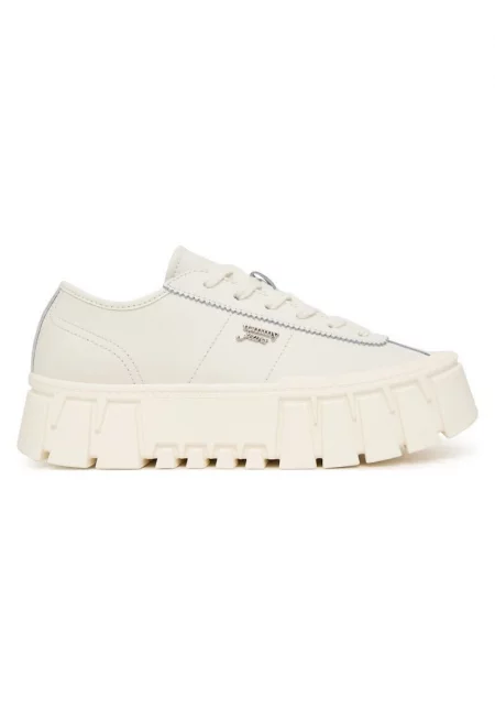 Дамски спортни обувки -  Tjw Platform Sneaker Leather Lc - Естествена кожа - Бял - Бял