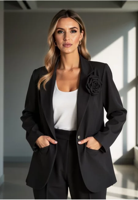 Дамско яке -  черно - SM